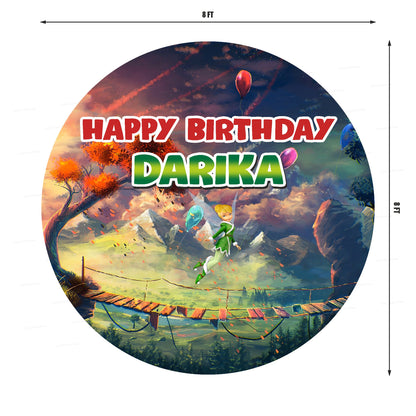 Tinker Bell Theme Round Backdrop - image 3 of 4 | Party Supplies India
