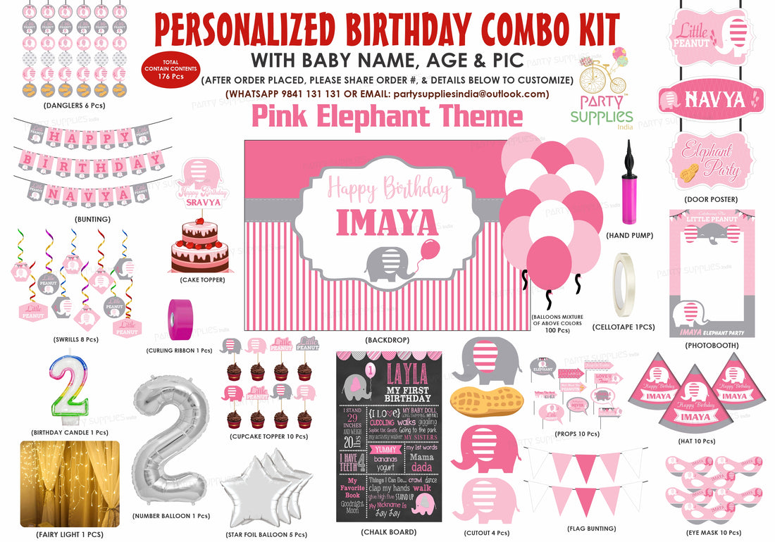 Pink Elephant Theme Premium Kit