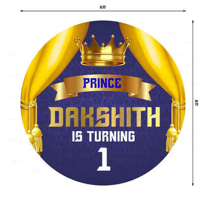 Prince Theme Round Backdrop - image 3 of 4 | Party Supplies India
