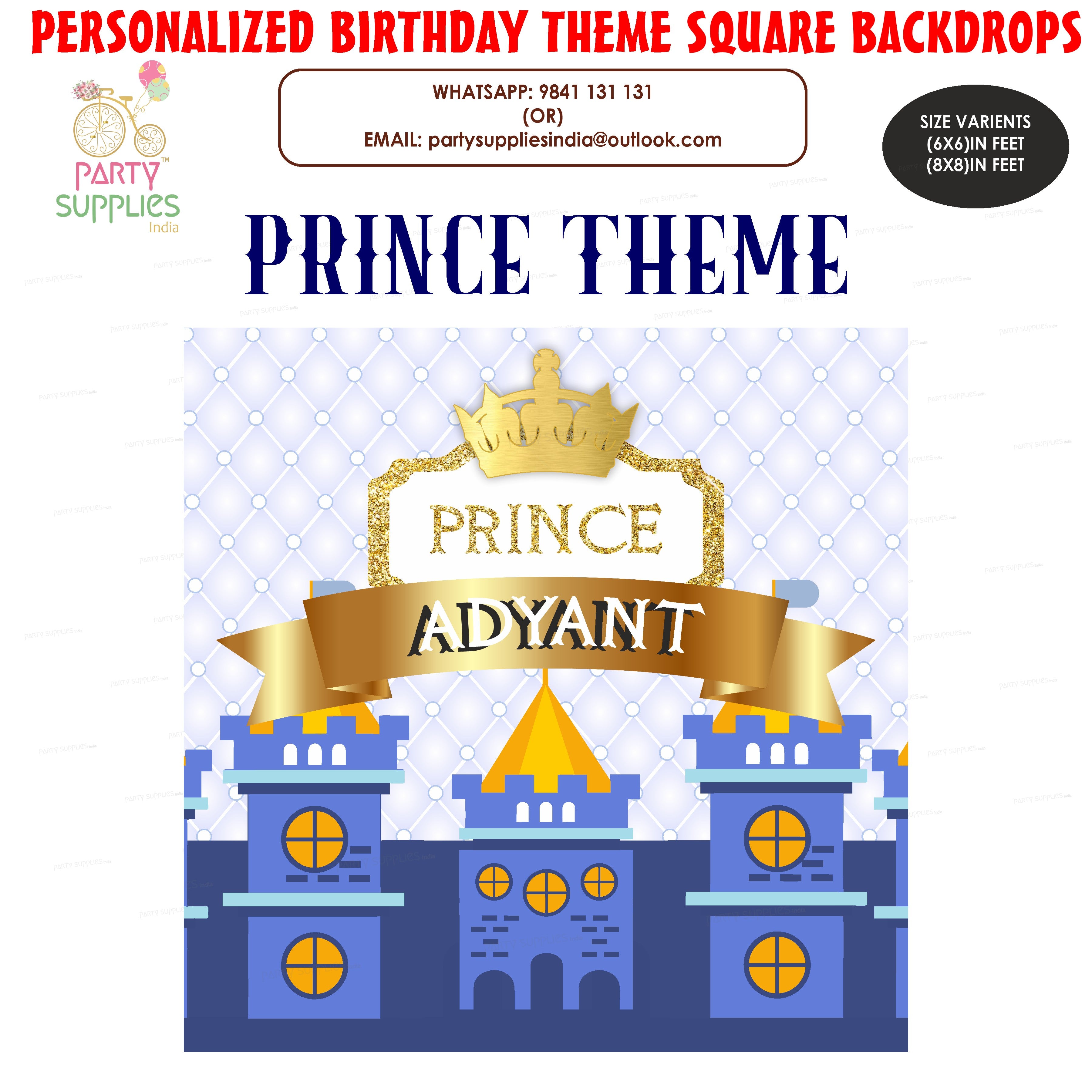 Prince Theme Customized Square Backdrop