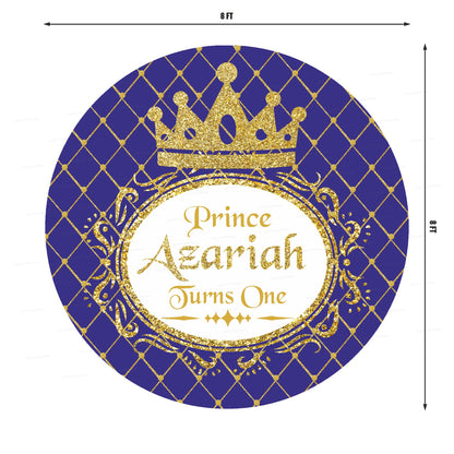 Prince Theme Personalized Round Backdrop