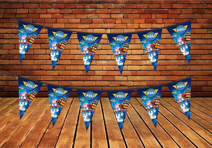 Robo Poli  Theme Flag Bunting