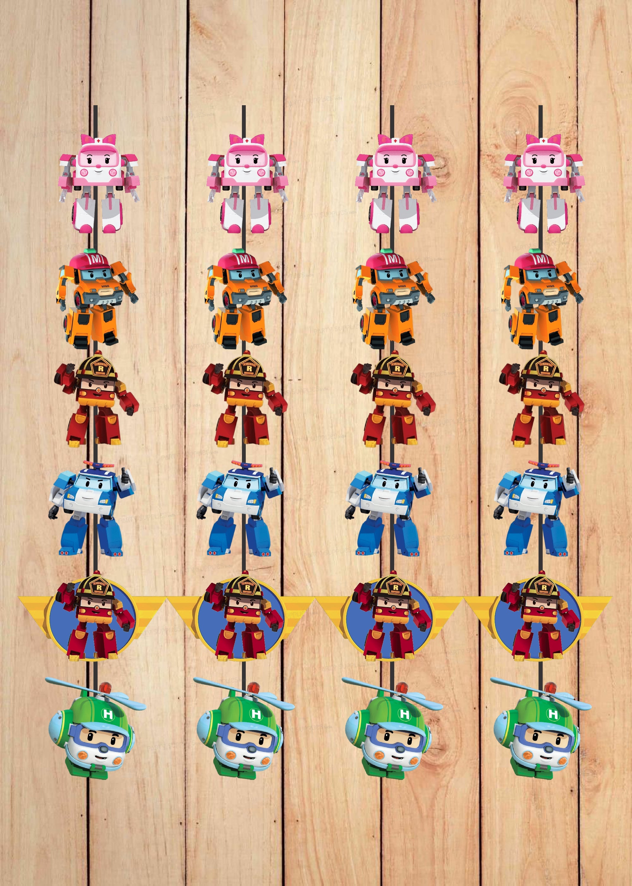 Robo Poli  Theme Customized Dangler