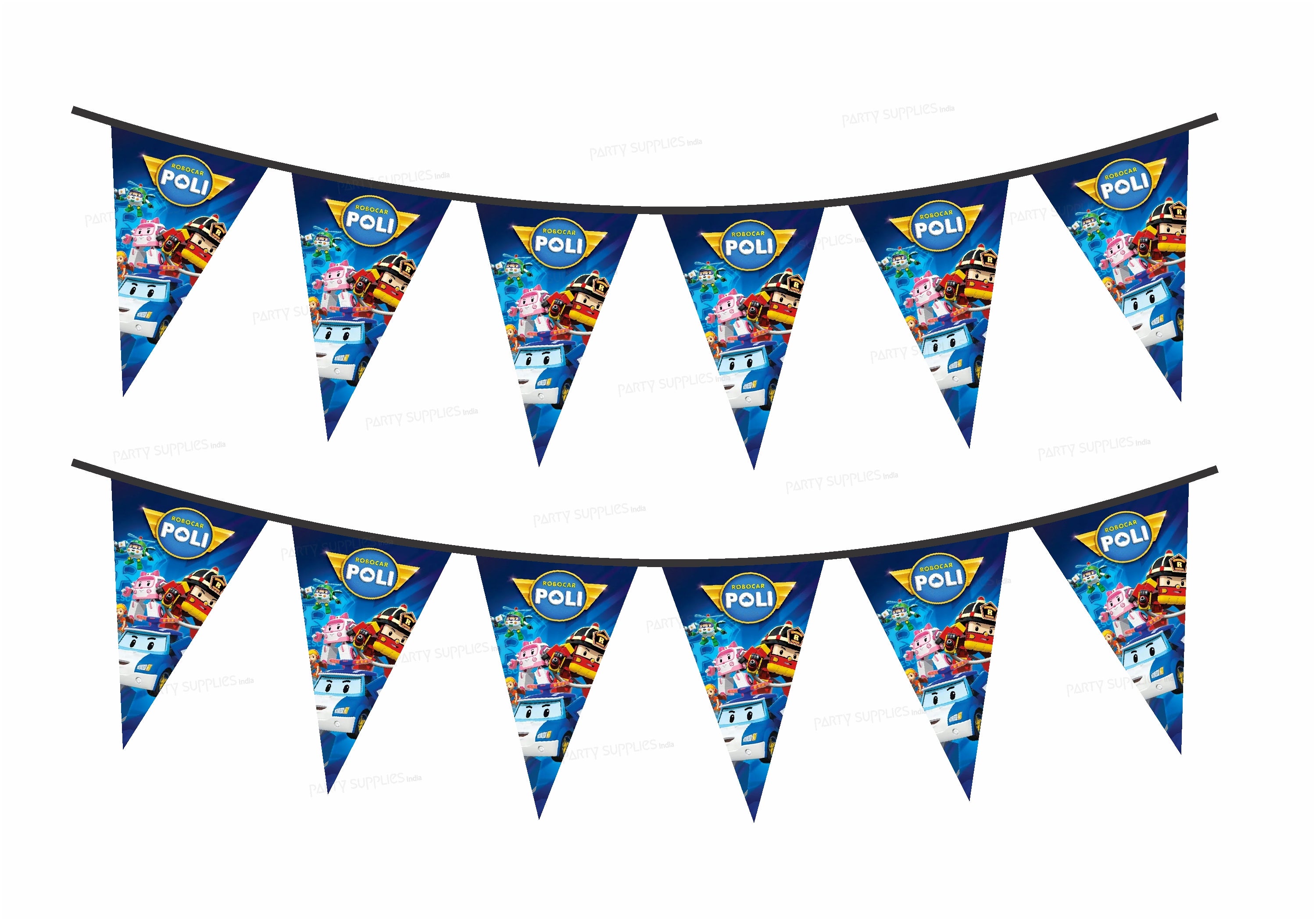 Robo Poli  Theme Flag Bunting