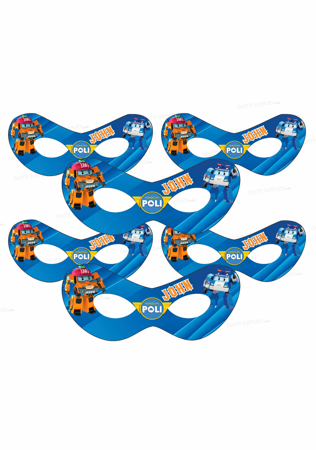 Robo Poli Theme Personalized Eye Mask