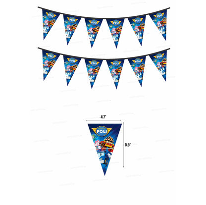 Robo Poli  Theme Flag Bunting