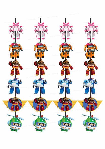 Robo Poli  Theme Customized Dangler