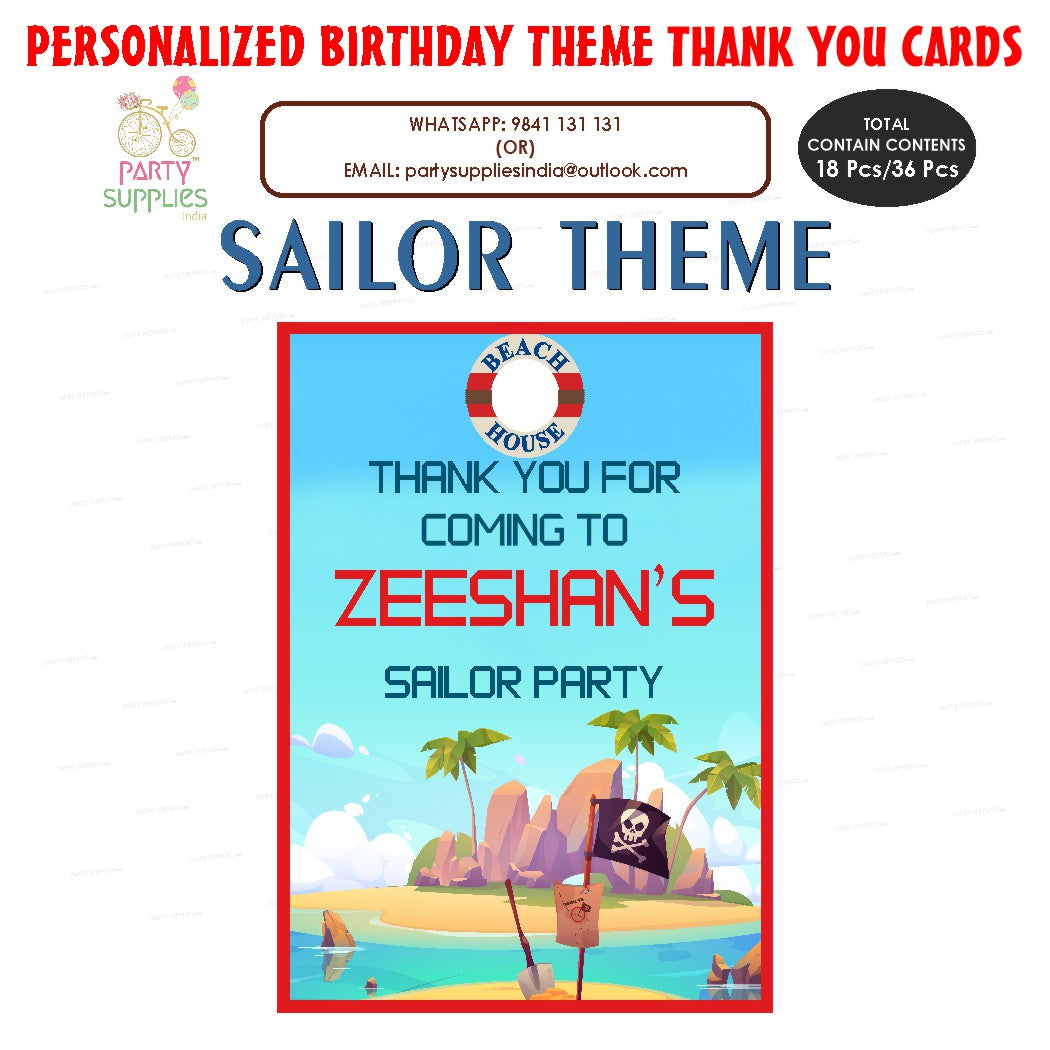 PSI Sailor Theme Thank You Card