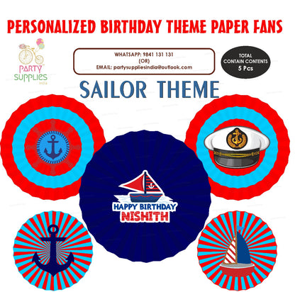 Sailor Theme Paper Fan