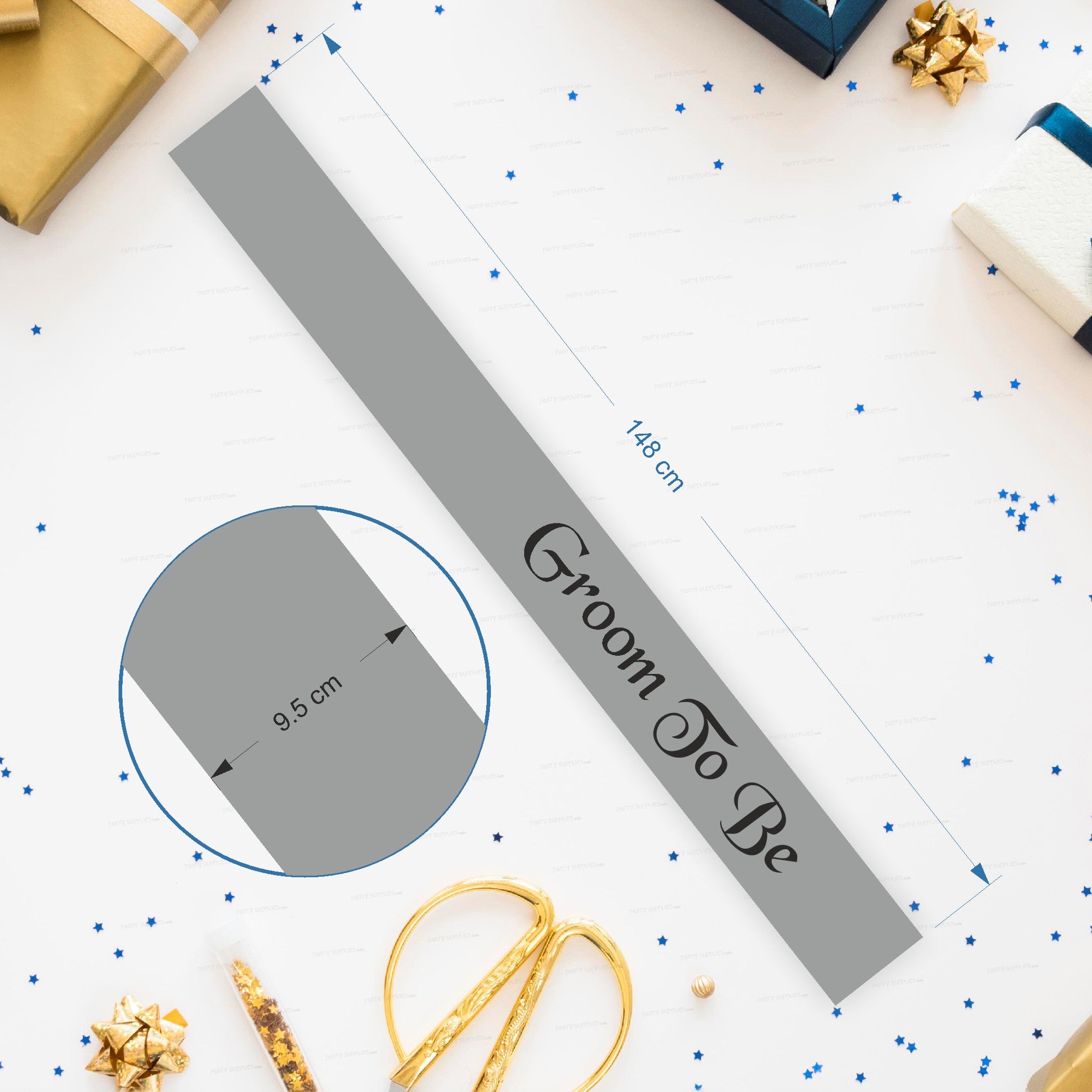 Groom to Be Silver Satin Party Sash