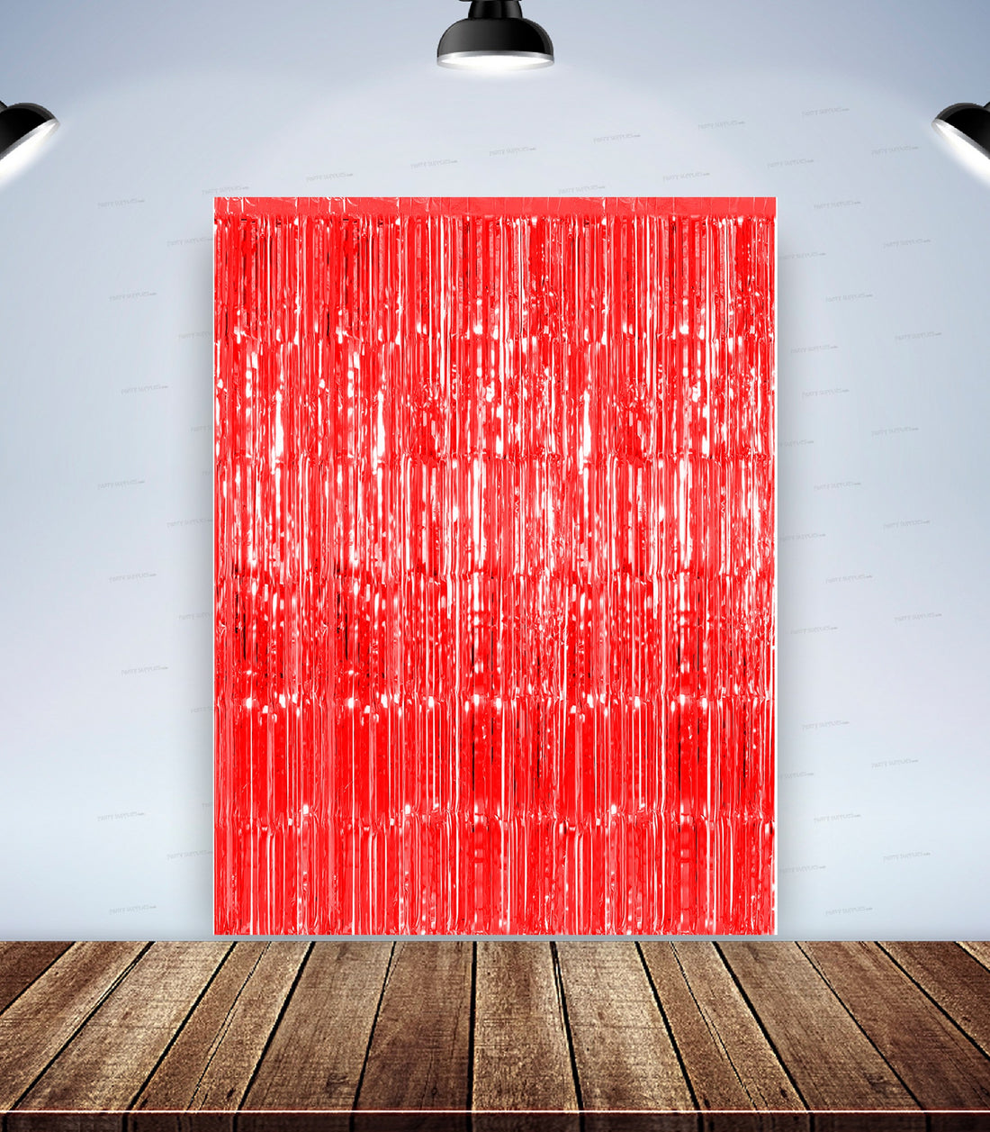 PSI Party Metallic Red Shimmer Curtain