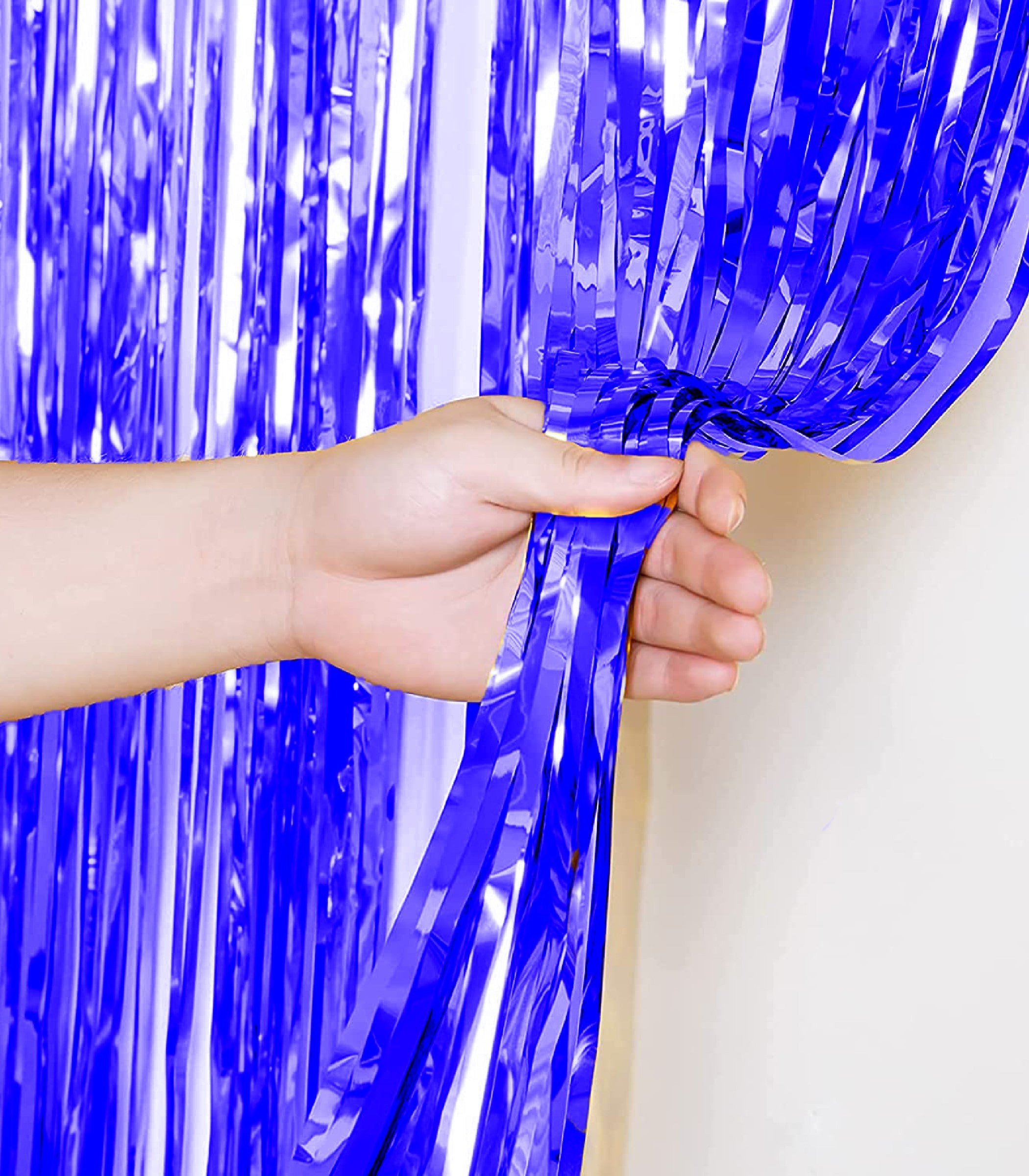 PSI Party Metallic Blue Shimmer Curtain