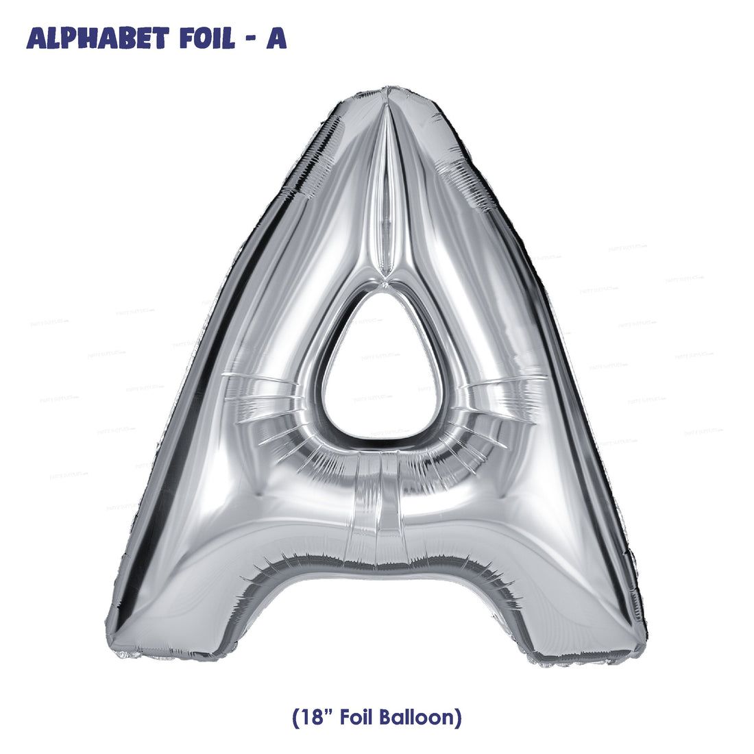 Alphabet A Premium Silver Foil Balloon