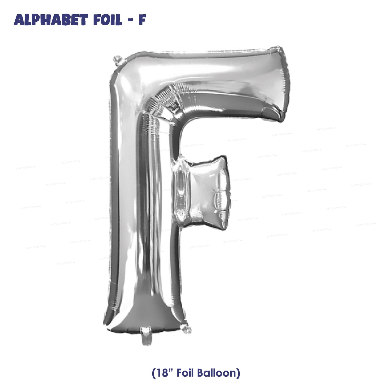 Alphabet F Premium Silver Foil Balloon