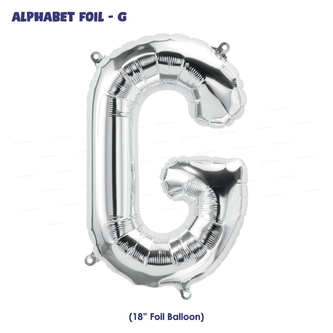 Alphabet G Premium Silver Foil Balloon