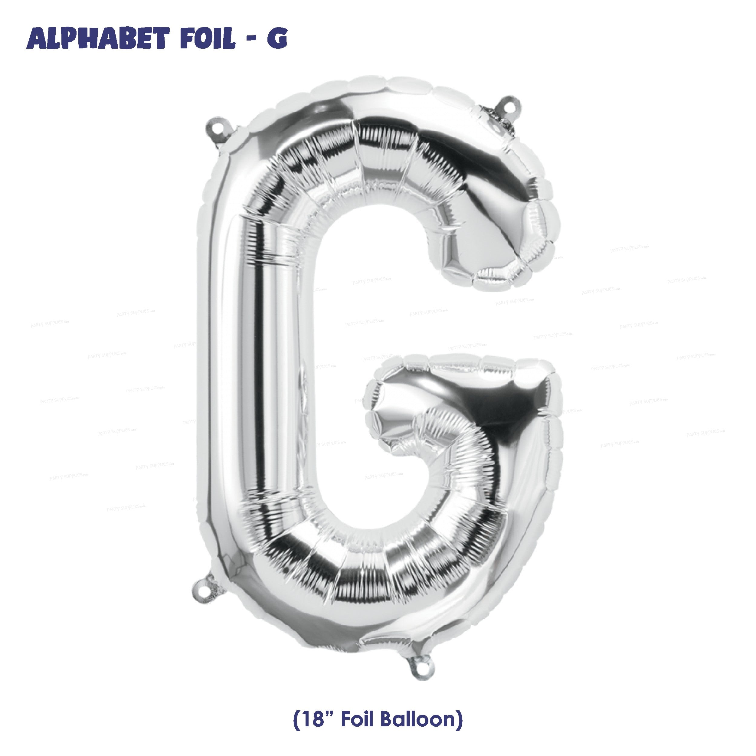 Alphabet G Premium Silver Foil Balloon - image 1 of 4 | Party Supplies India
