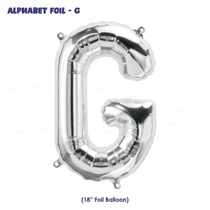 Alphabet G Premium Silver Foil Balloon - image 1 of 4 | Party Supplies India