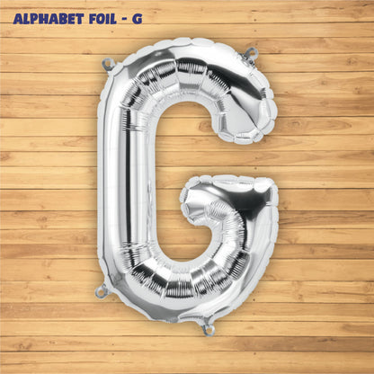 Alphabet G Premium Silver Foil Balloon - image 2 of 4 | Party Supplies India