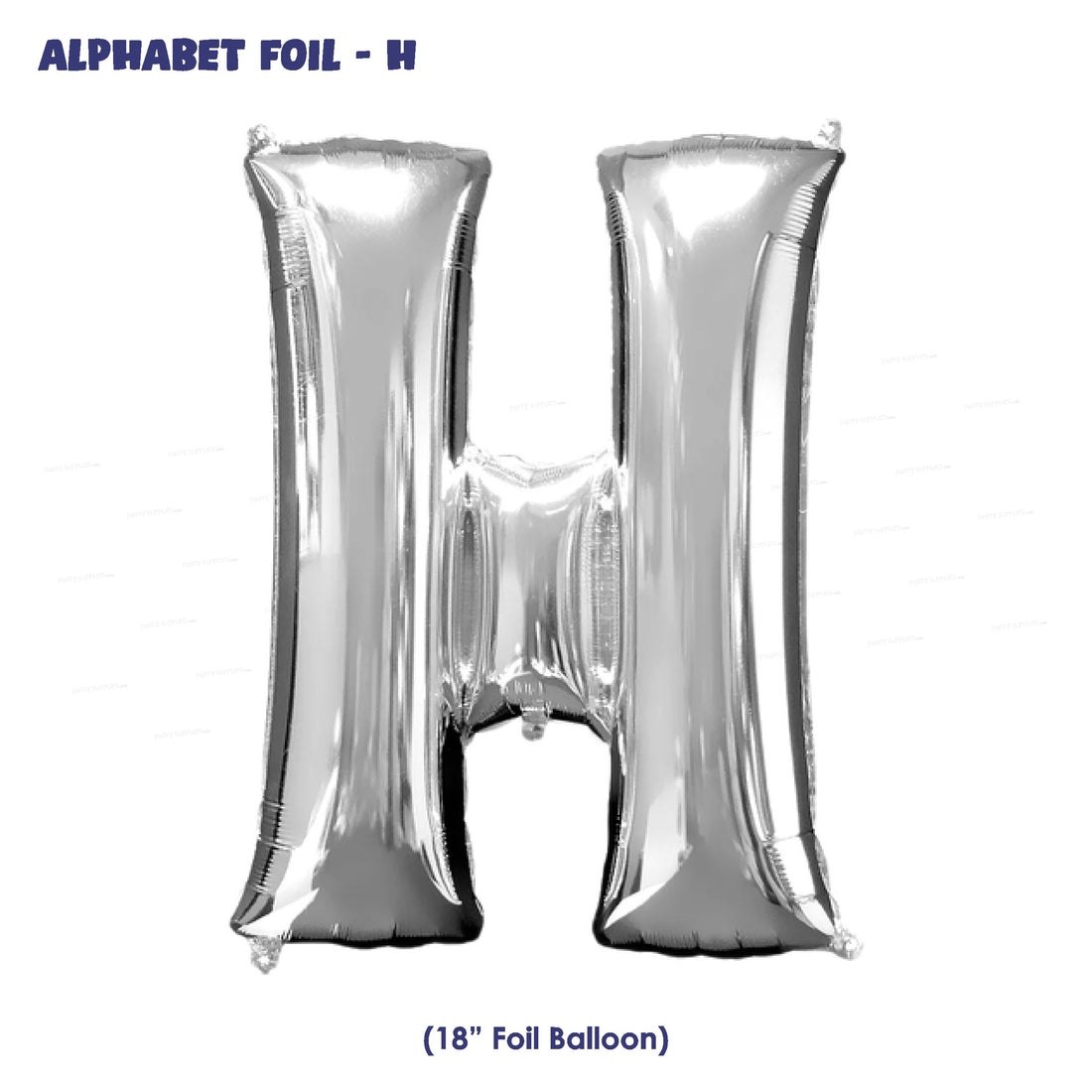 Alphabet H Premium Silver Foil Balloon