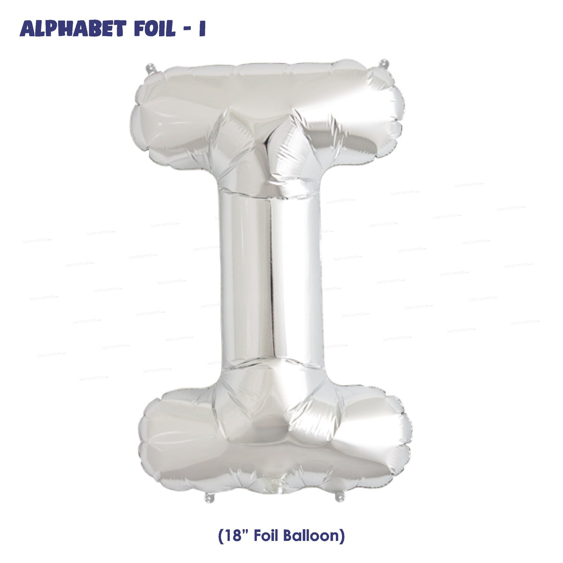 Alphabet I Premium Silver Foil Balloon