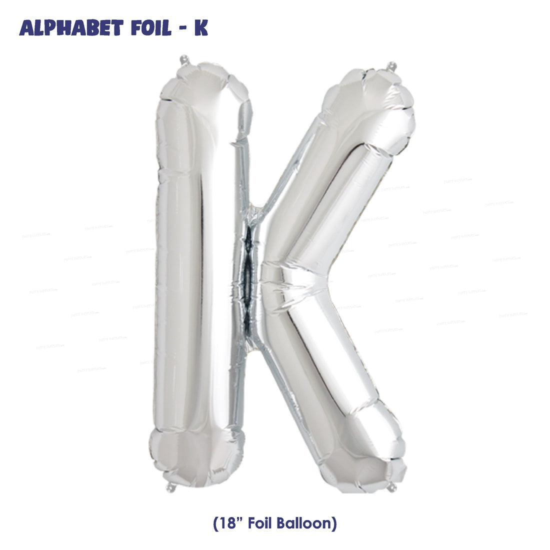 Alphabet K Premium Silver Foil Balloon