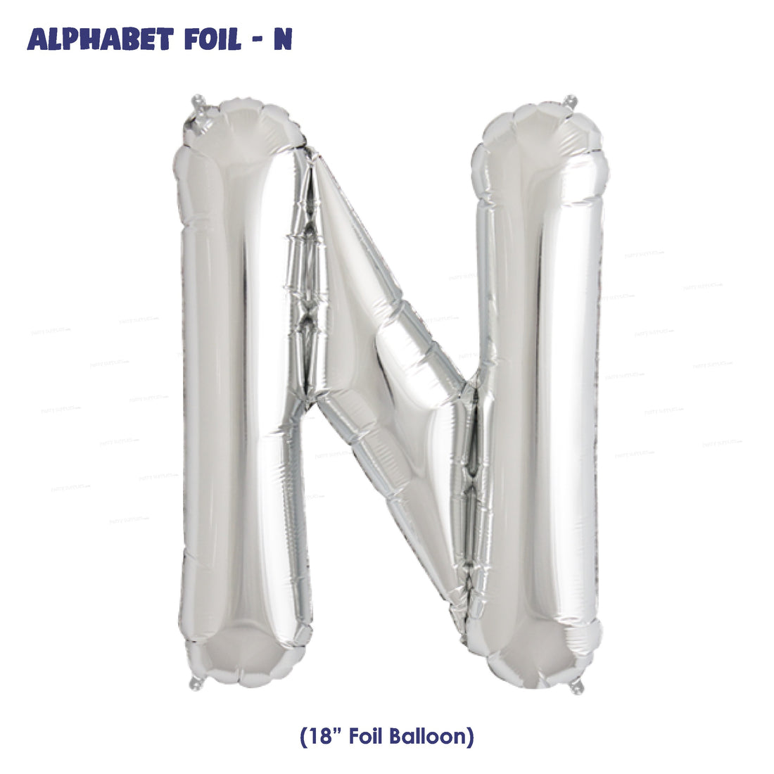 Alphabet N Premium Silver Foil Balloon