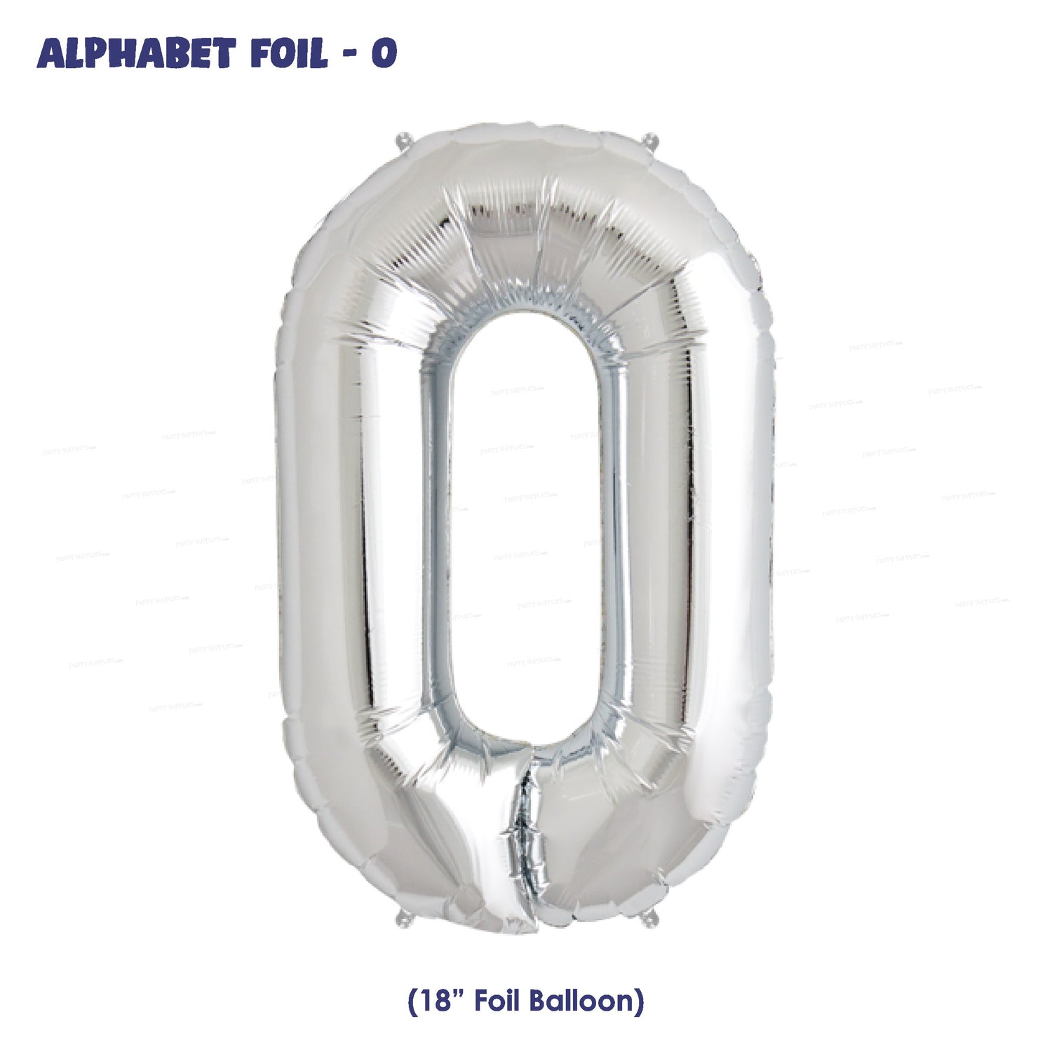 Alphabet O Premium Silver Foil Balloon