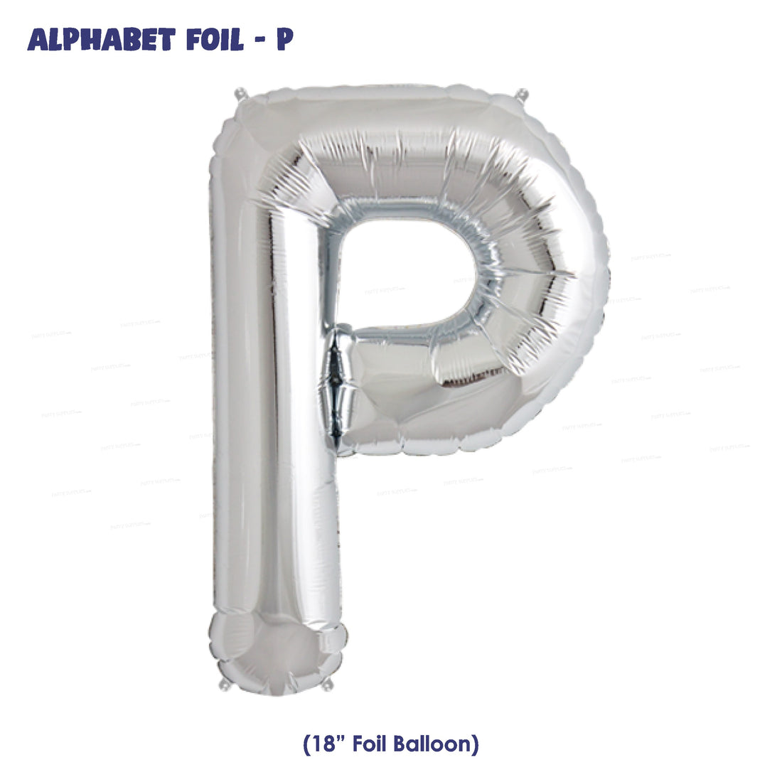 Alphabet P Premium Silver Foil Balloon