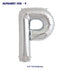 Alphabet P Premium Silver Foil Balloon - image 1 of 4 | Party Supplies India