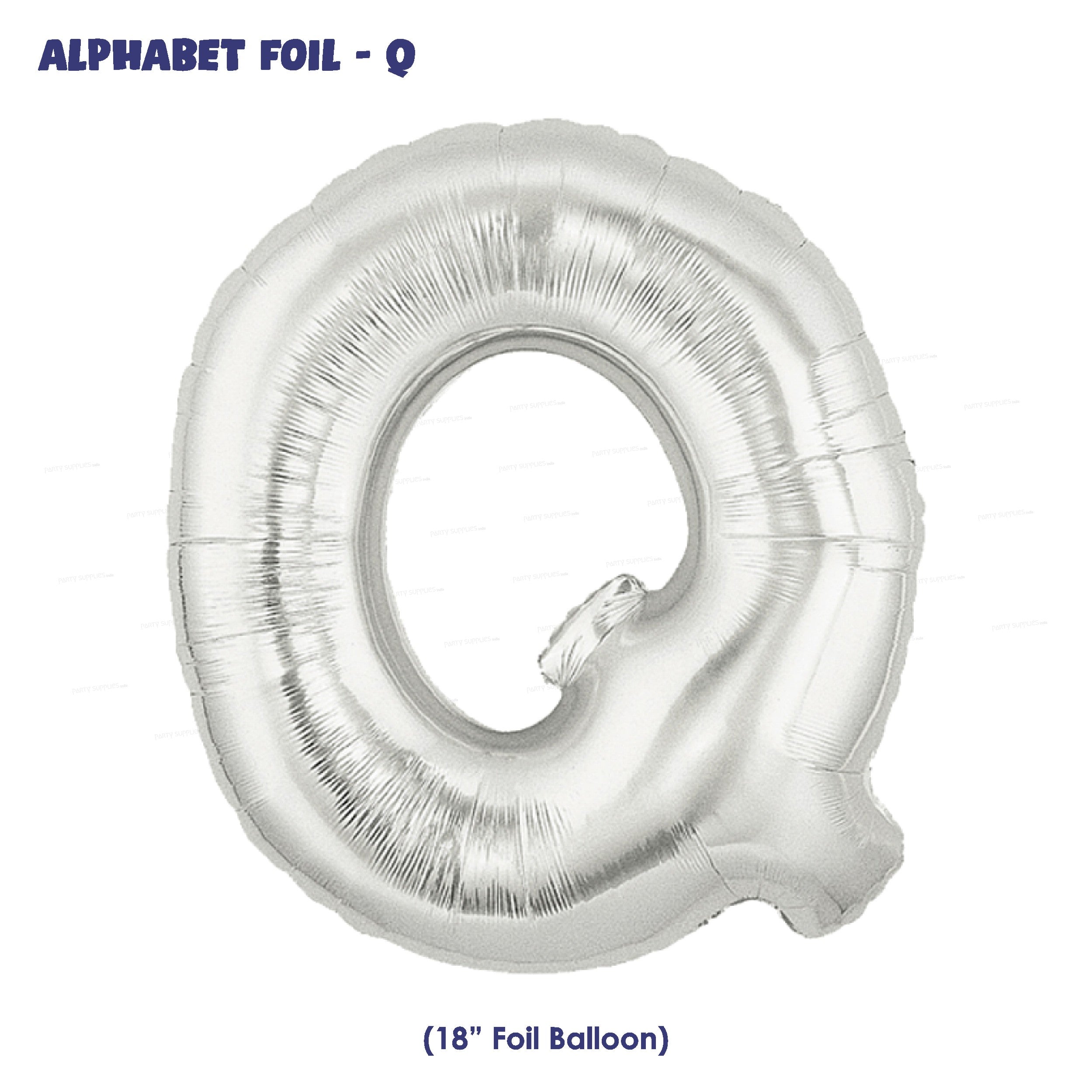 Alphabet Q Premium Silver Foil Balloon