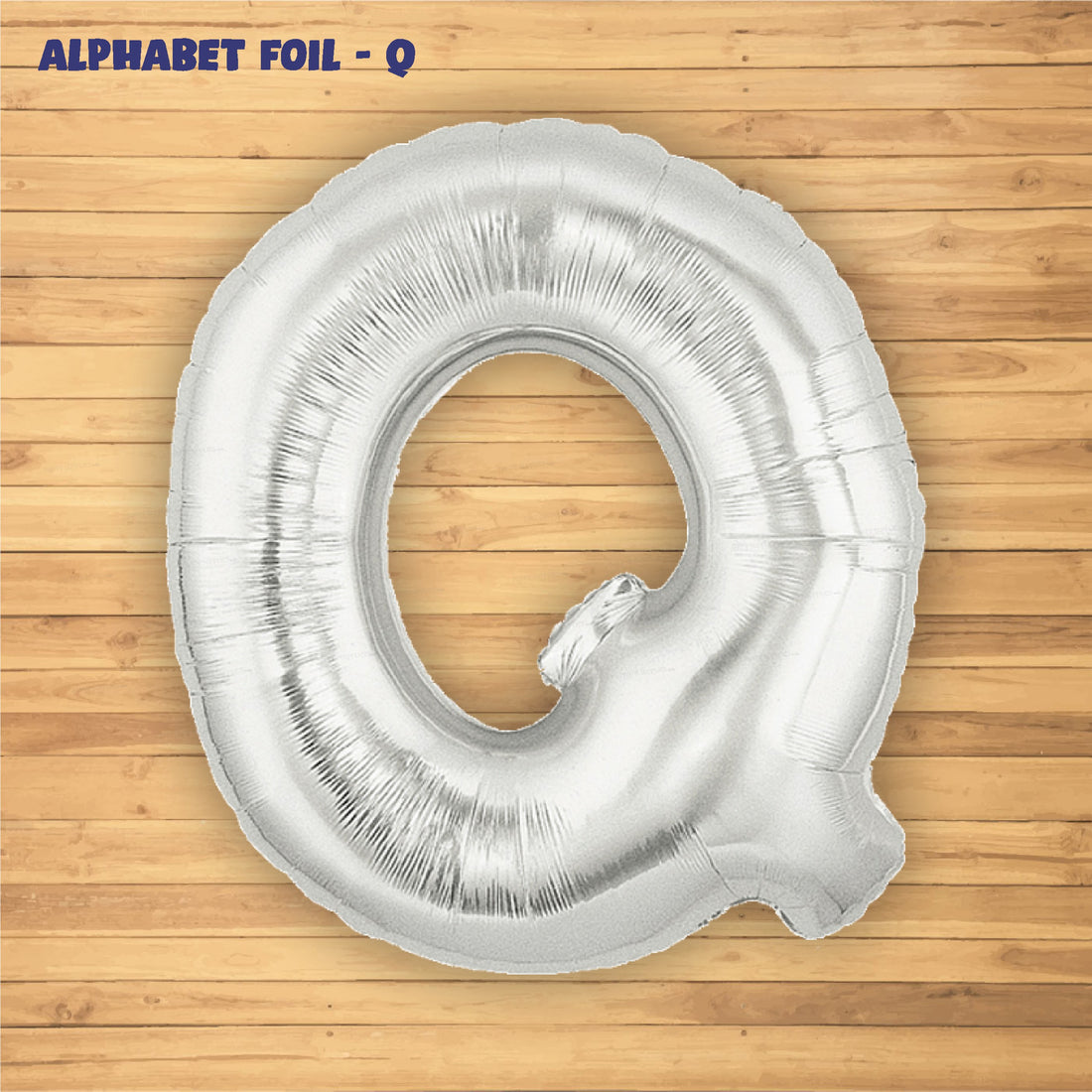 Alphabet Q Premium Silver Foil Balloon - image 2 of 4 | Party Supplies India