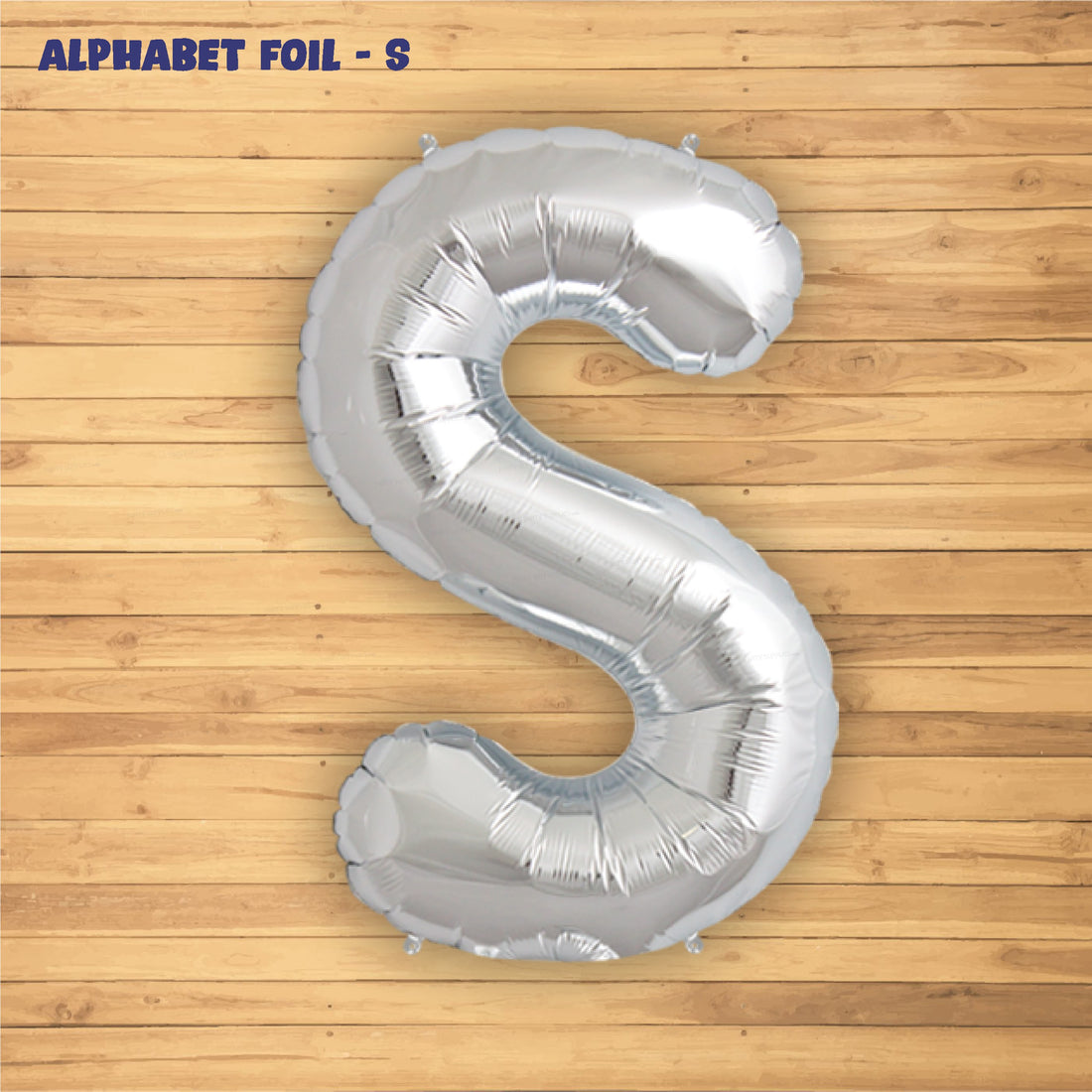 Alphabet S Premium Silver Foil Balloon - image 2 of 4 | Party Supplies India