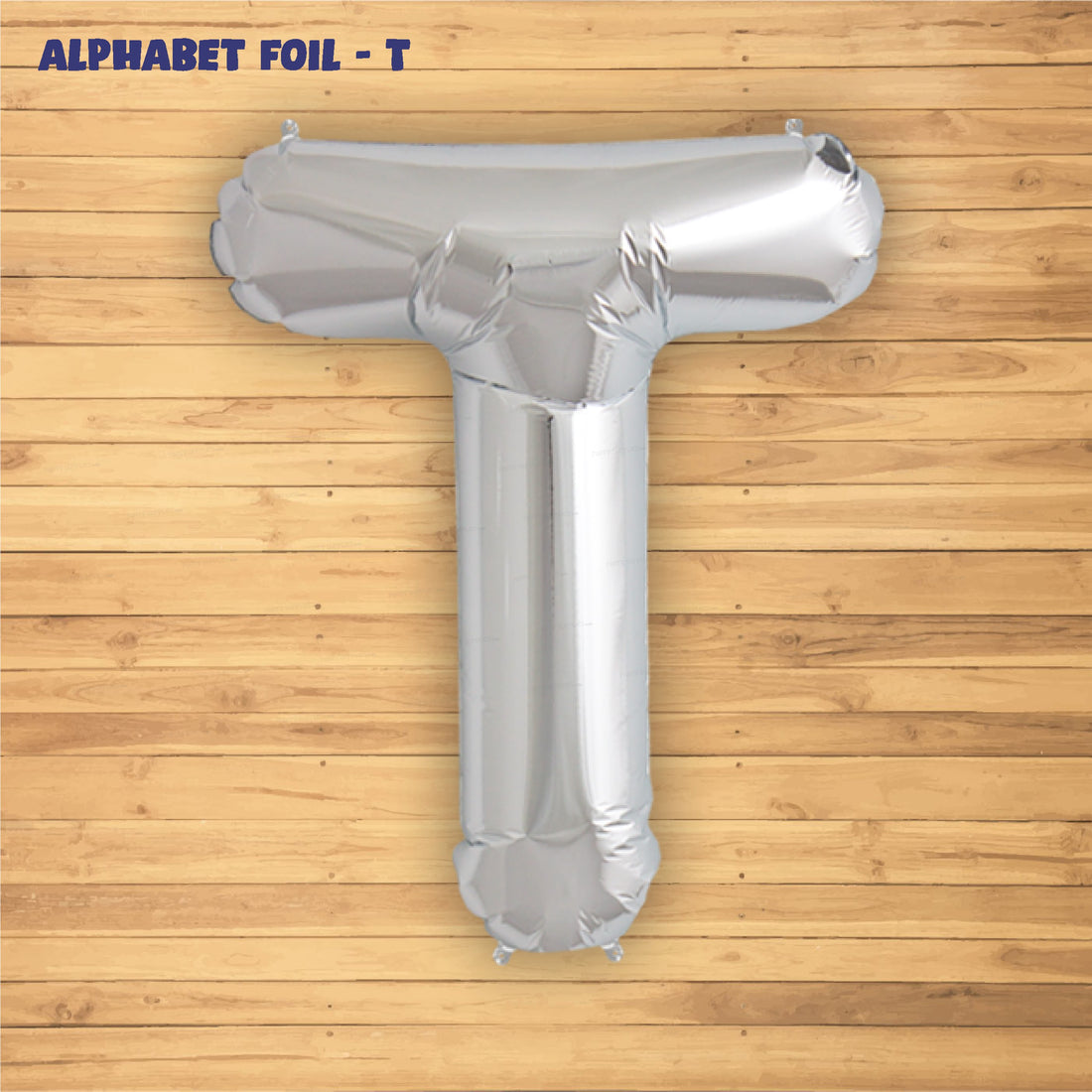 Alphabet T Premium Silver Foil Balloon - image 2 of 4 | Party Supplies India