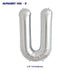 Alphabet U Premium Silver Foil Balloon - image 1 of 4 | Party Supplies India