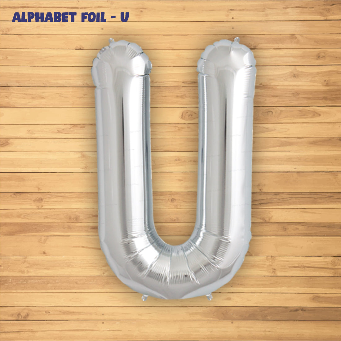 Alphabet U Premium Silver Foil Balloon - image 2 of 4 | Party Supplies India