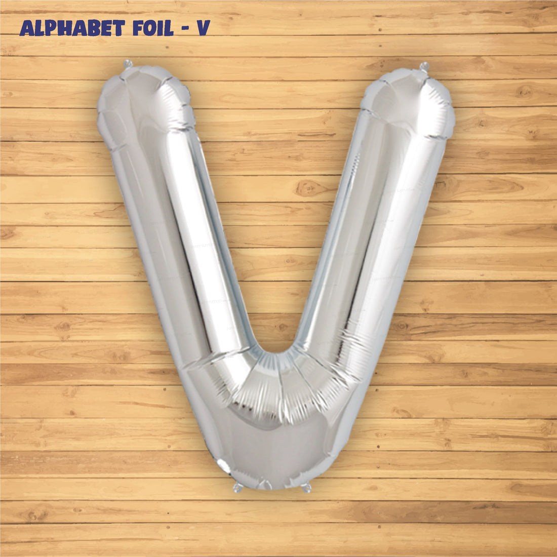 Alphabet V Premium Silver Foil Balloon - image 2 of 4 | Party Supplies India