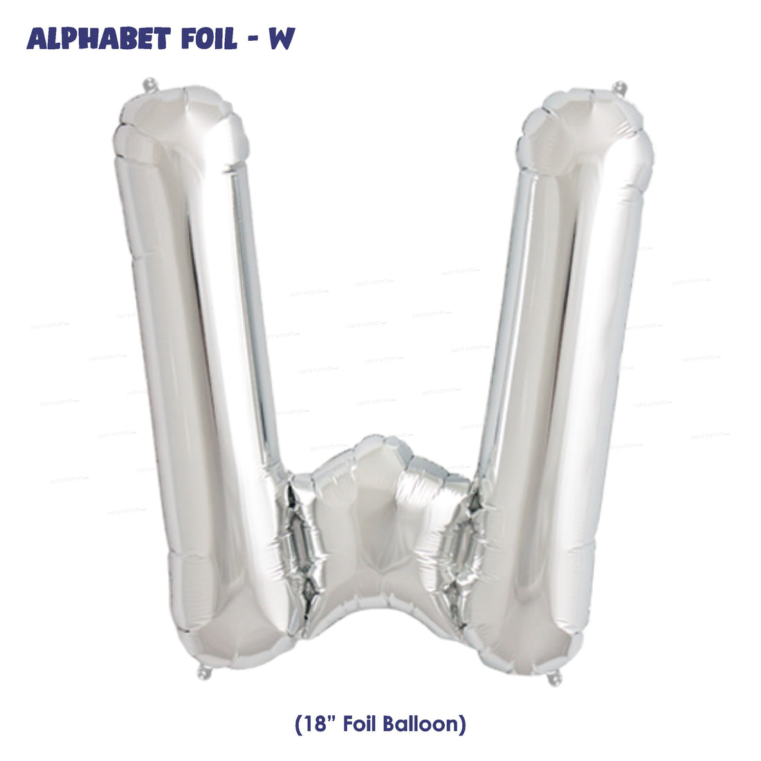 Alphabet W Premium Silver Foil Balloon - image 1 of 4 | Party Supplies India