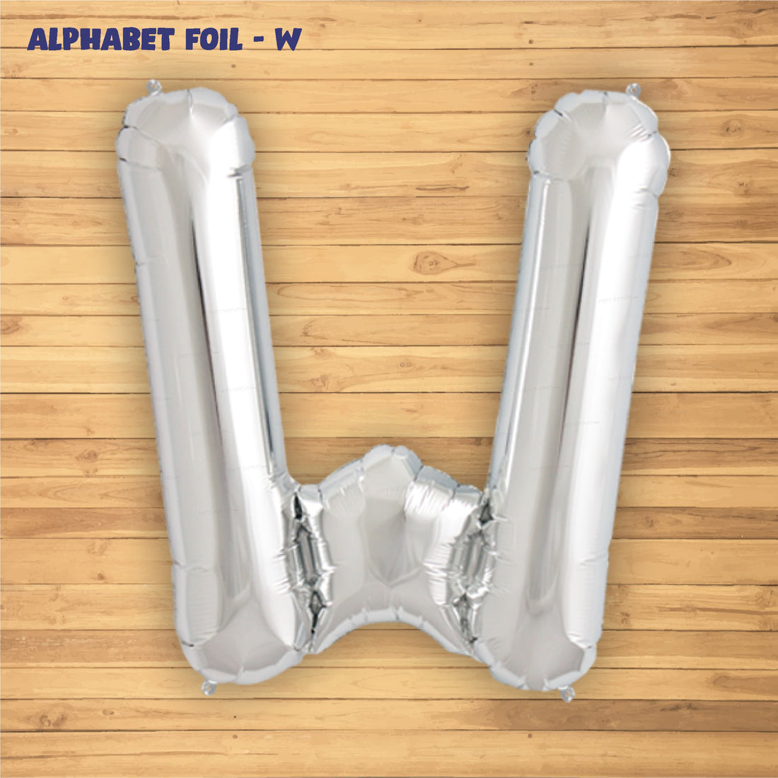 Alphabet W Premium Silver Foil Balloon - image 2 of 4 | Party Supplies India