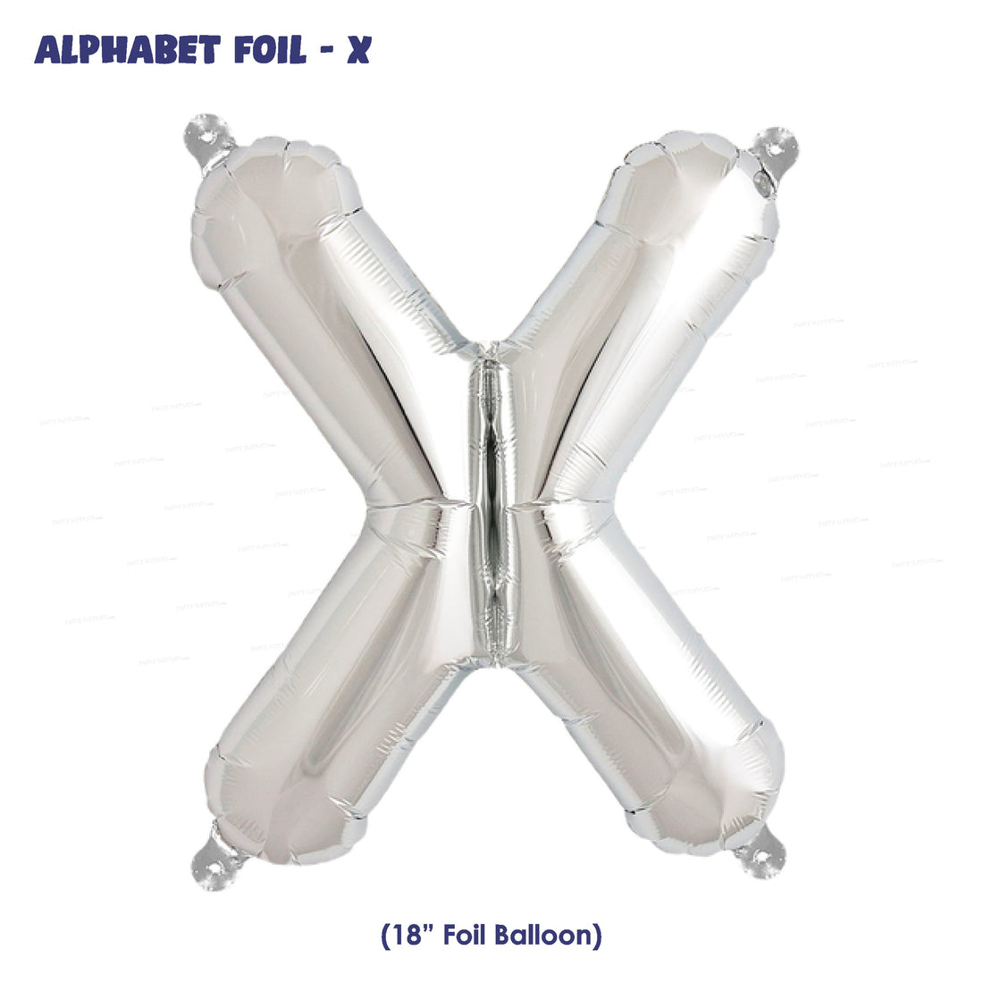 Alphabet X Premium Silver Foil Balloon - image 1 of 4 | Party Supplies India