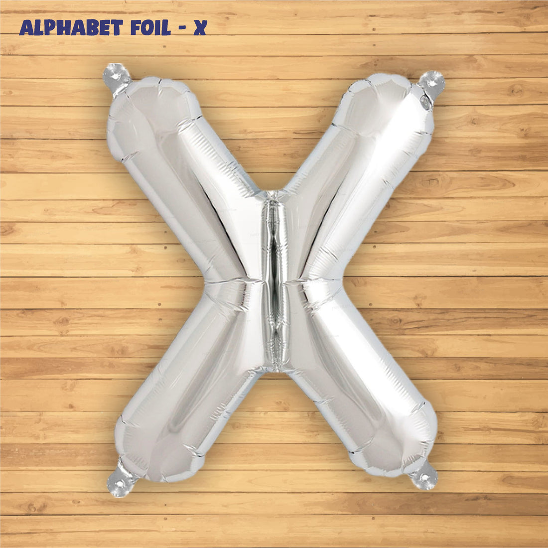 Alphabet X Premium Silver Foil Balloon - image 2 of 4 | Party Supplies India