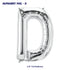 Alphabet D Premium Silver Foil Balloon - image 1 of 4 | Party Supplies India