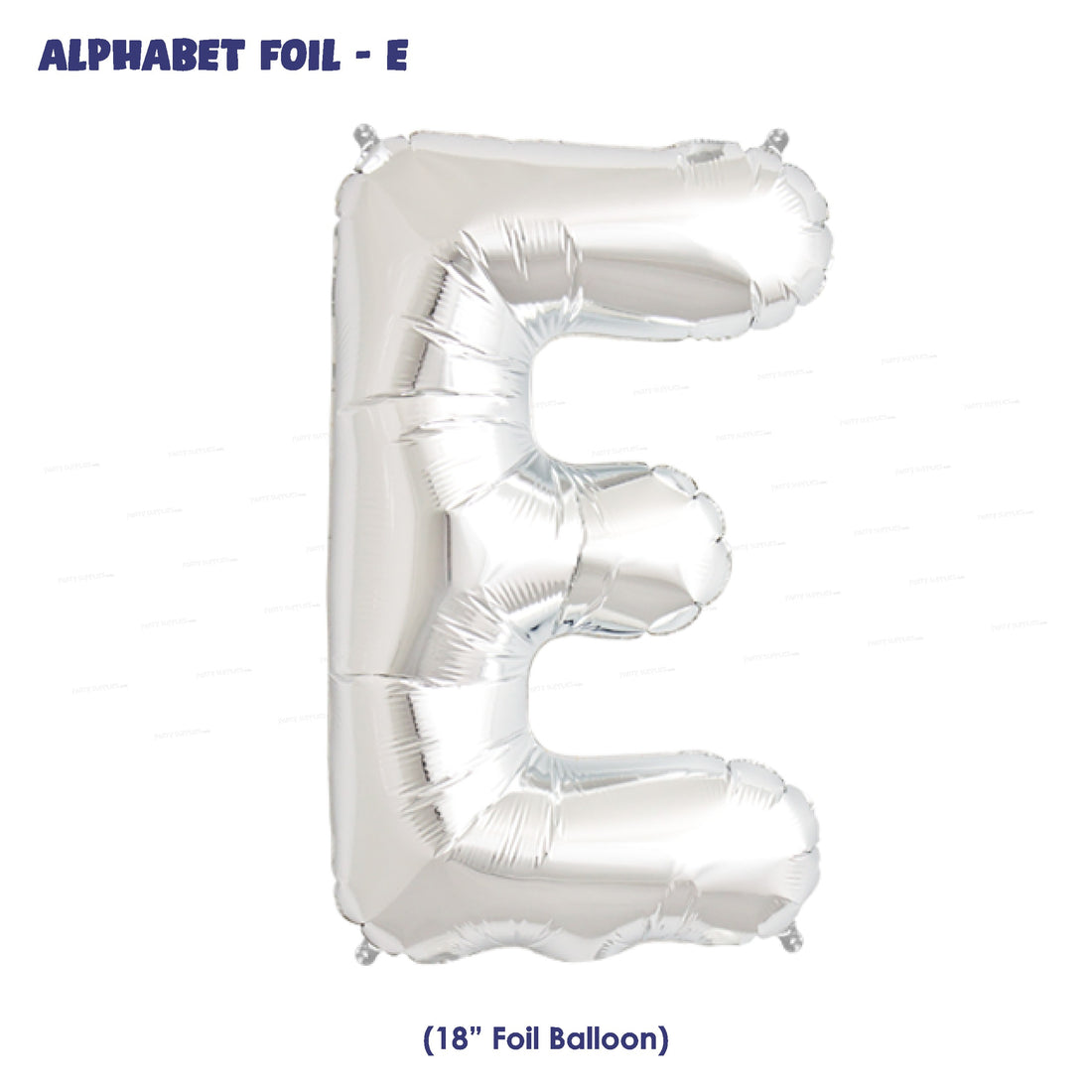 Alphabet E Premium Silver Foil Balloon