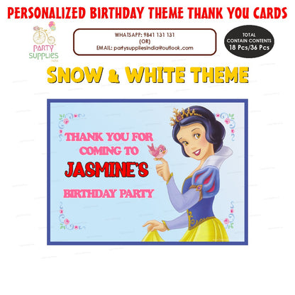 Snow and White Theme Thank You Card