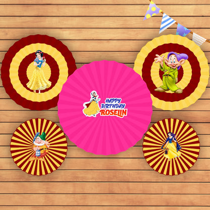 Snow And White Theme Paper Fan