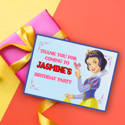 Snow and White Theme Thank You Card