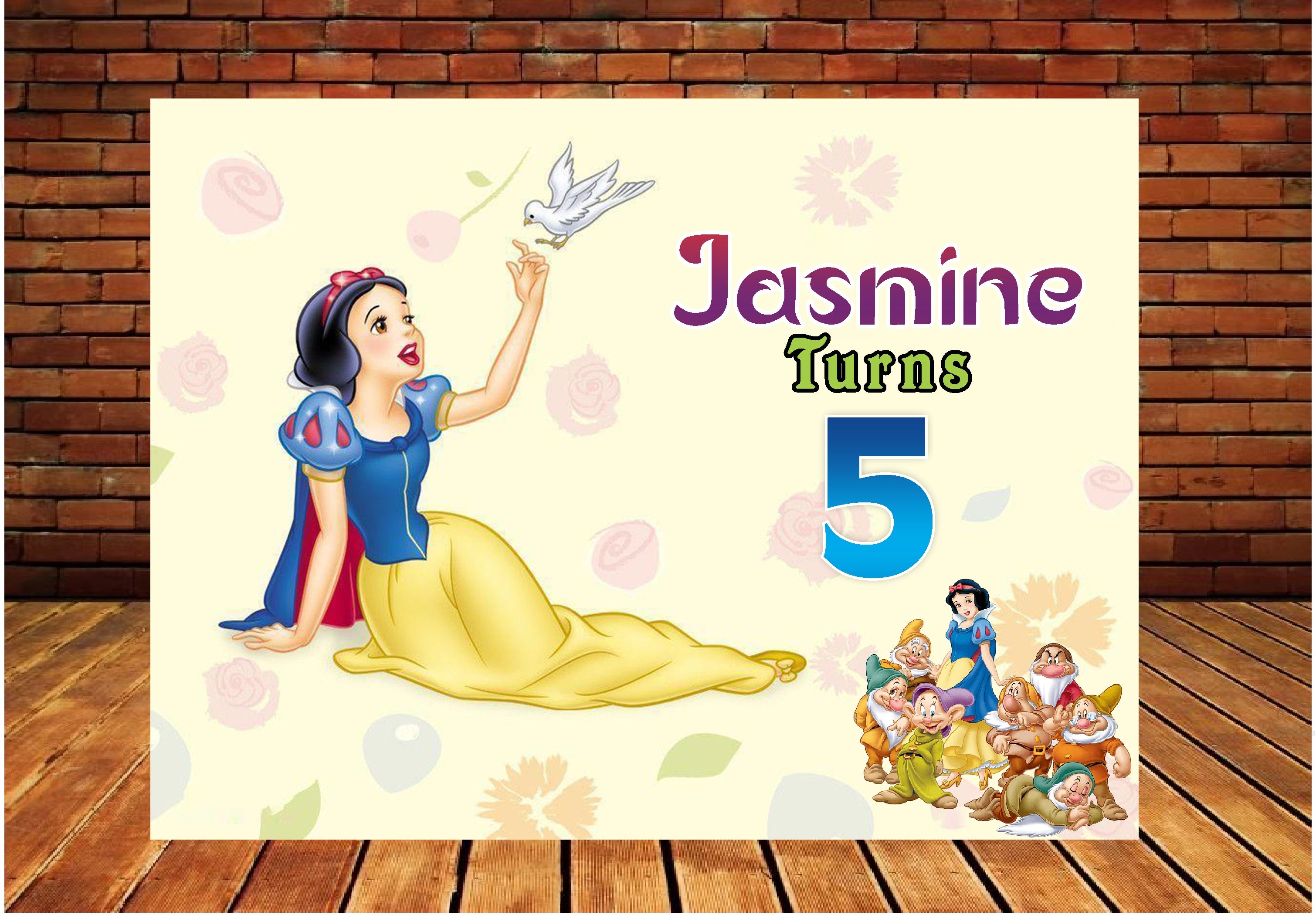 Snow And White Theme Backdrop