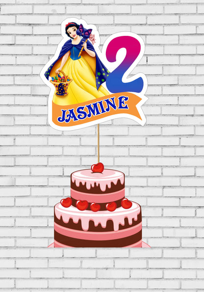 Snow And White Theme Cake Topper