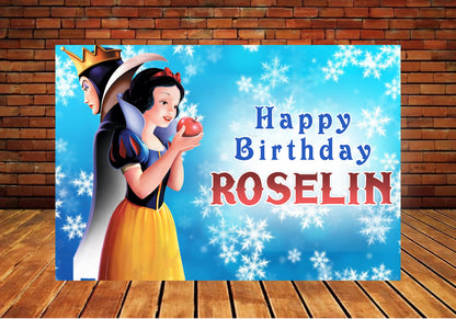 Snow And White Theme Customized Backdrop