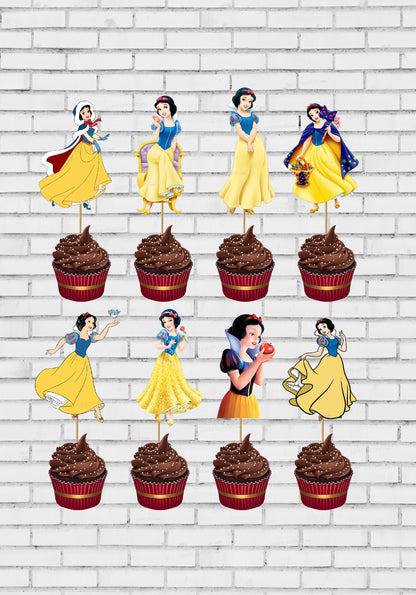 Snow And White Theme Cup Cake Topper