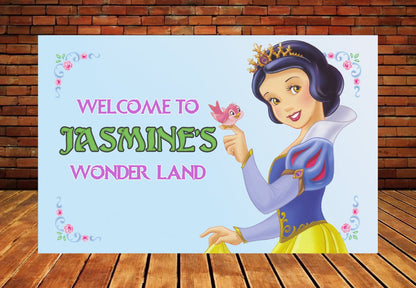 Snow And White Theme Customized Welcome Board